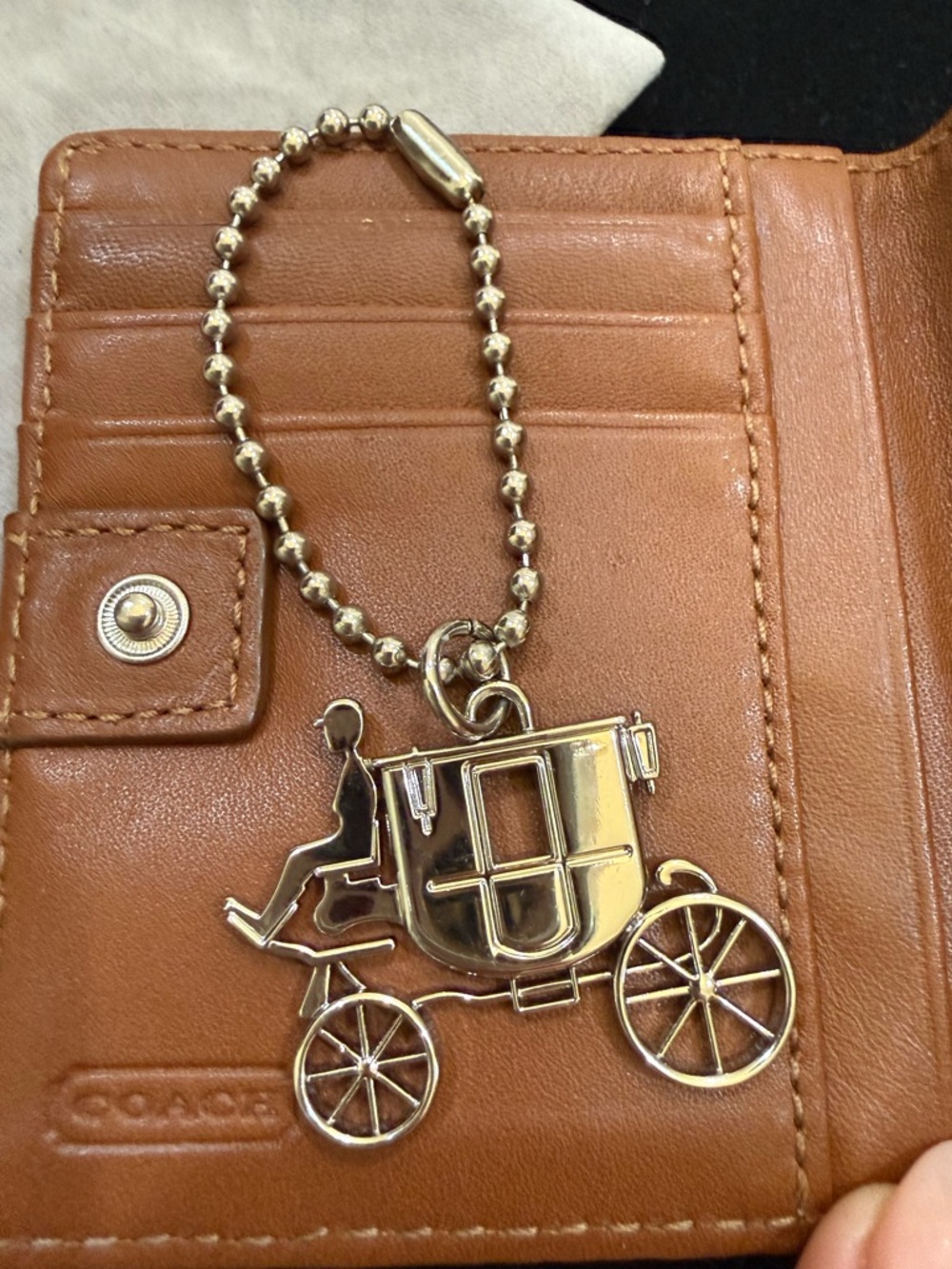 Coach Silver Carriage Motif Necklace. - Picture 7 of 10
